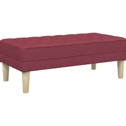 vidaXL Bank met kussen Wijnrood 113 x 57 x 39 cm Stof