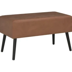 vidaXL Bank met lades 80 cm kunstleer donkerbruin