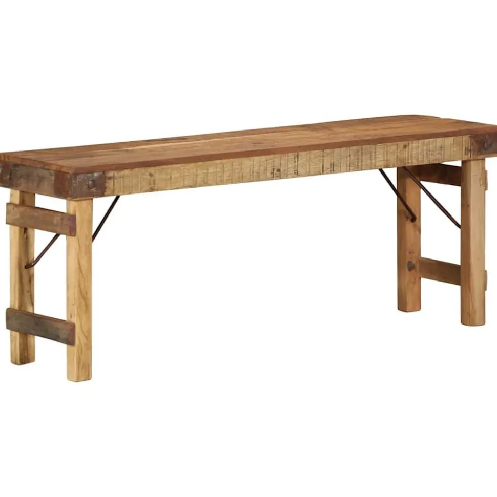 vidaXL Bank Naturel 110 x 35 x 46 cm Hergebruikt Oud Hout