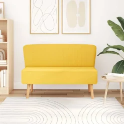 vidaXL Bank 117x55,5x77 cm stof geel
