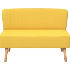 vidaXL Bank 117x55,5x77 cm stof geel