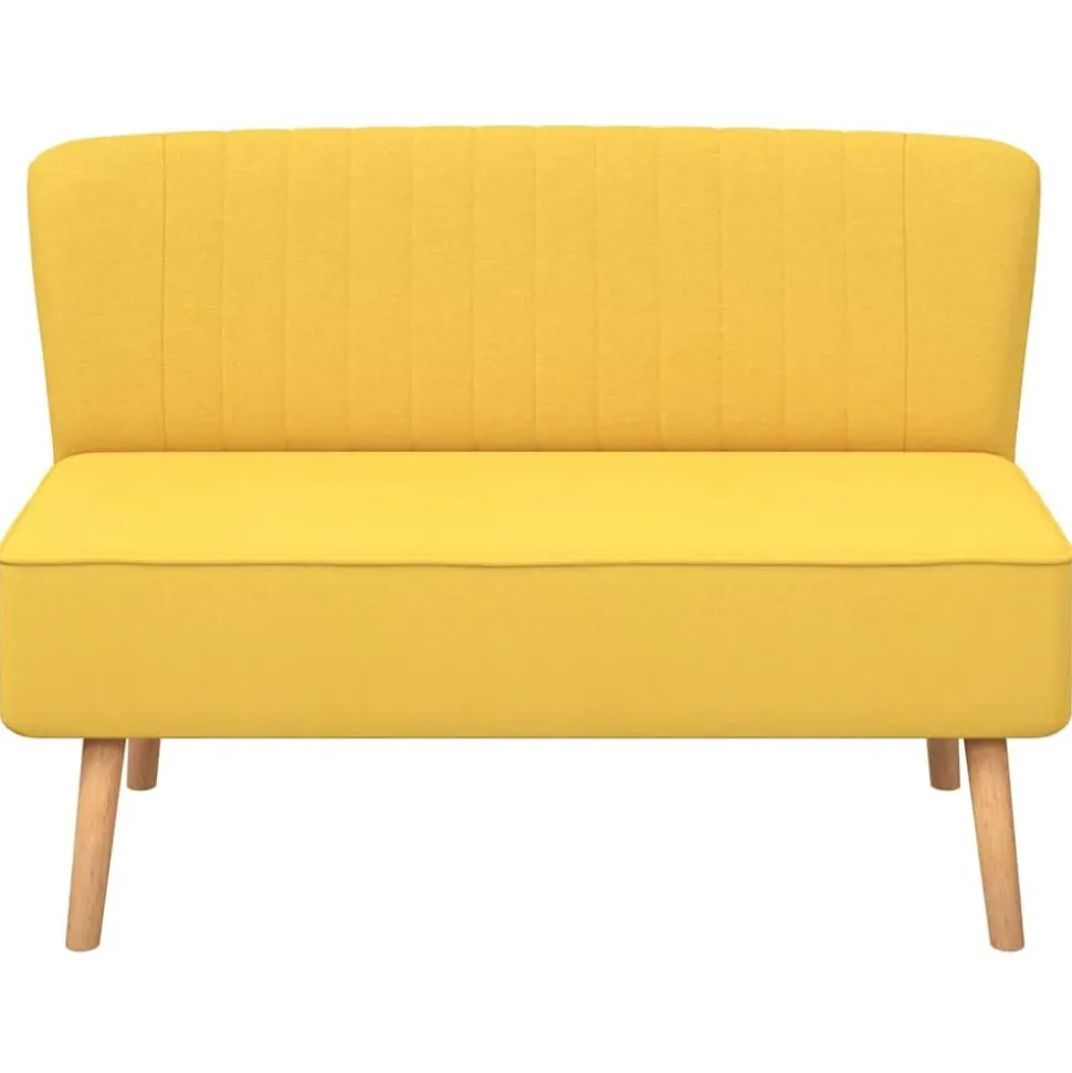 vidaXL Bank 117x55,5x77 cm stof geel