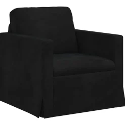 vidaXL Bank Zwart 78 x 78 x 80 cm Fluweel