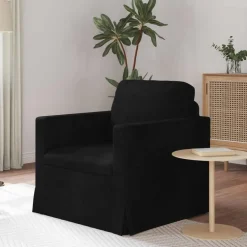 vidaXL Bank Zwart 78 x 78 x 80 cm Fluweel