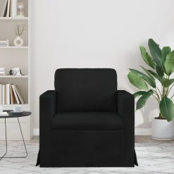 vidaXL Bank Zwart 78 x 78 x 80 cm Fluweel