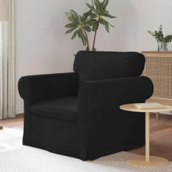 vidaXL Bank Zwart 95 x 82 x 80 cm Stof