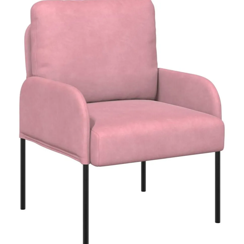 vidaXL Banken met kussen 55cm Roze Multiplex