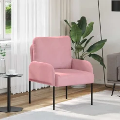 vidaXL Banken met kussen 55cm Roze Multiplex