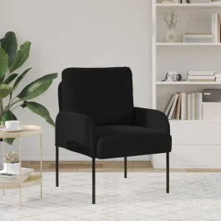 vidaXL Banken met kussen 55cm Zwart Multiplex