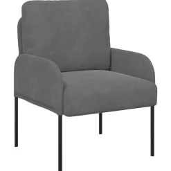vidaXL Banken met kussen 55cm Donkergrijs Multiplex