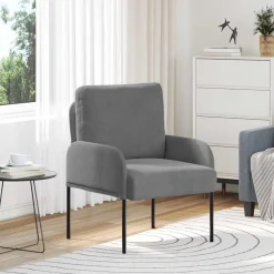 vidaXL Banken met kussen 55cm Donkergrijs Multiplex