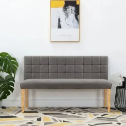 vidaXL Bankje 140 cm fluweel grijs