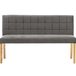 vidaXL Bankje 140 cm fluweel grijs
