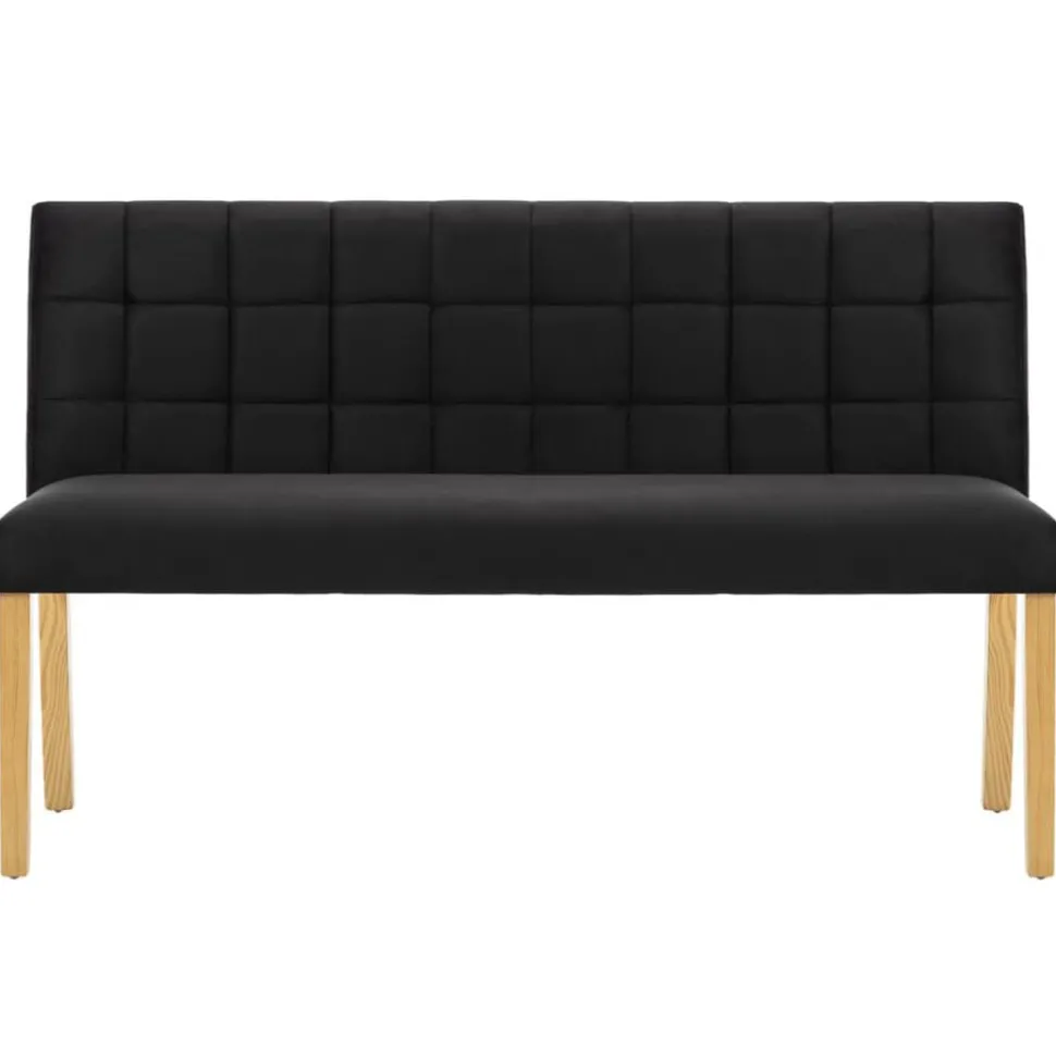 vidaXL Bankje 140 cm fluweel zwart