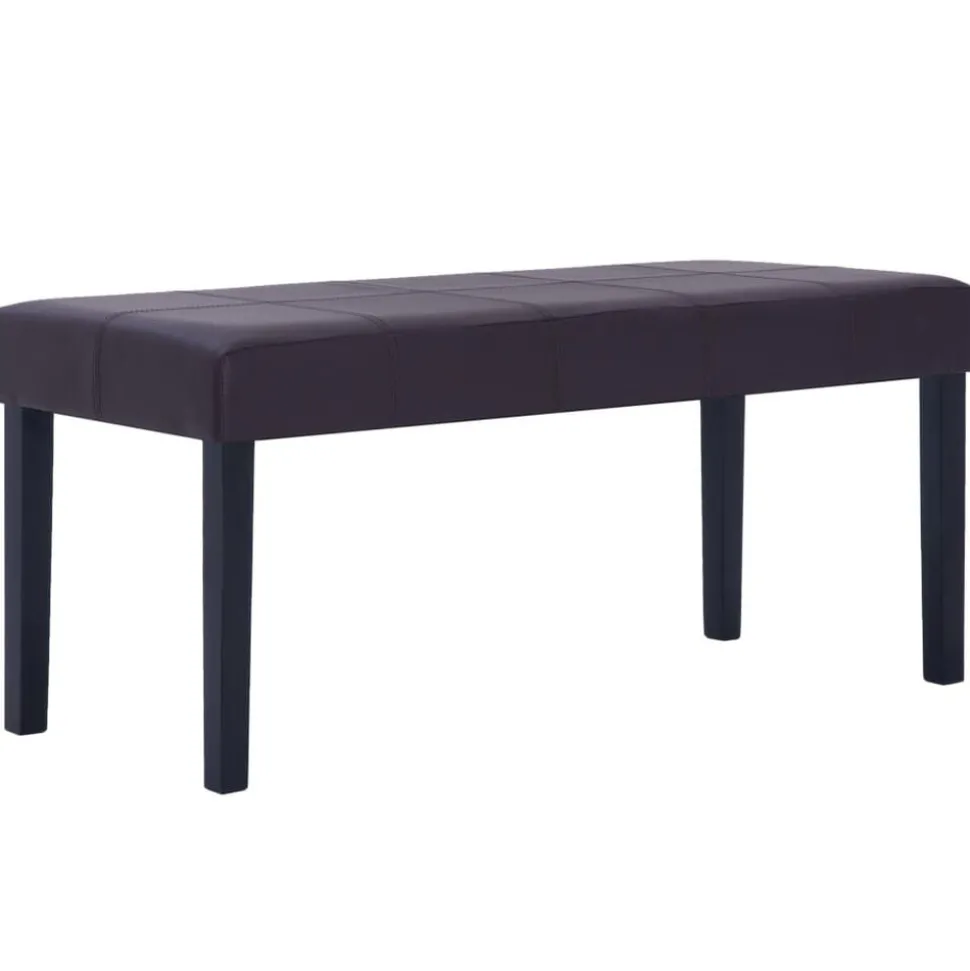 vidaXL Bankje 106 cm kunstleer bruin