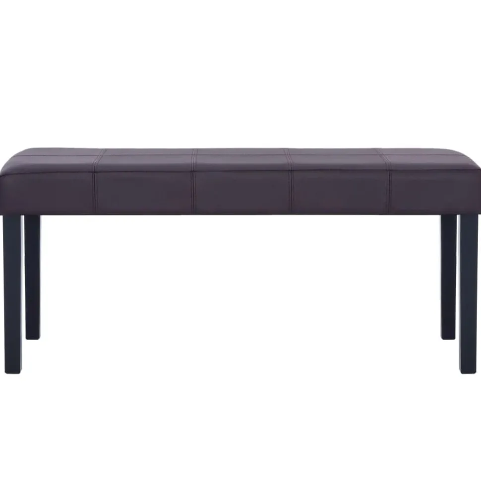 vidaXL Bankje 106 cm kunstleer bruin