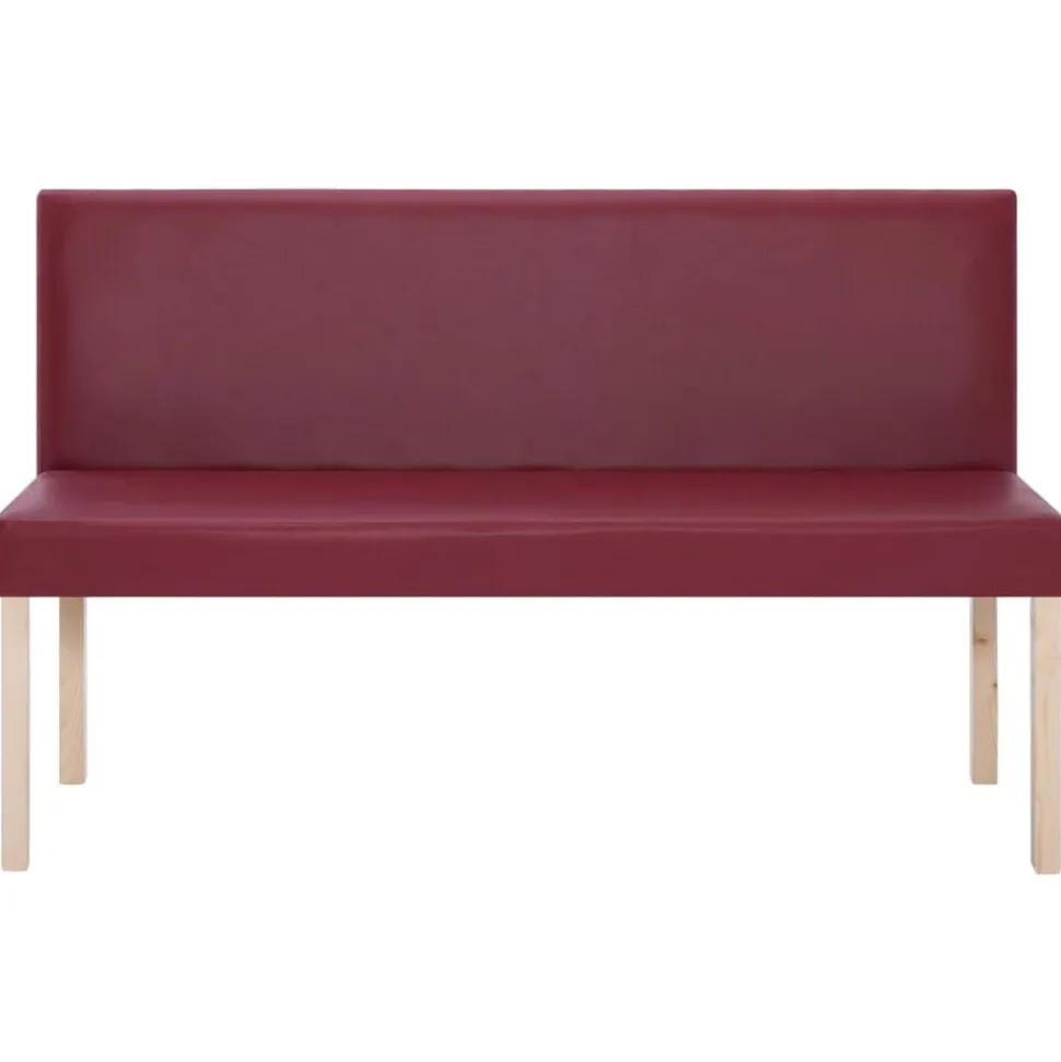 vidaXL Bankje 139,5 cm kunstleer wijnrood