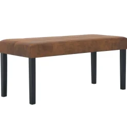 vidaXL Bankje 106 cm kunstsuède bruin