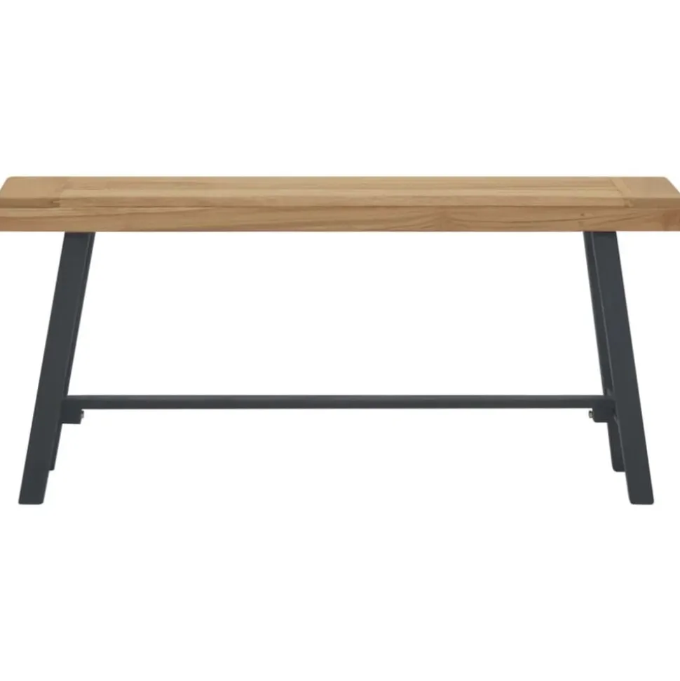 vidaXL Bankje 110 cm massief teakhout