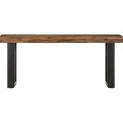 vidaXL Bankje 110 cm massief gerecycled hout en staal
