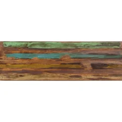 vidaXL Bankje 110 cm massief gerecycled hout en staal