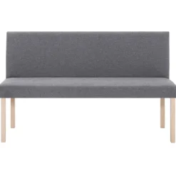 vidaXL Bankje 139,5 cm polyester lichtgrijs