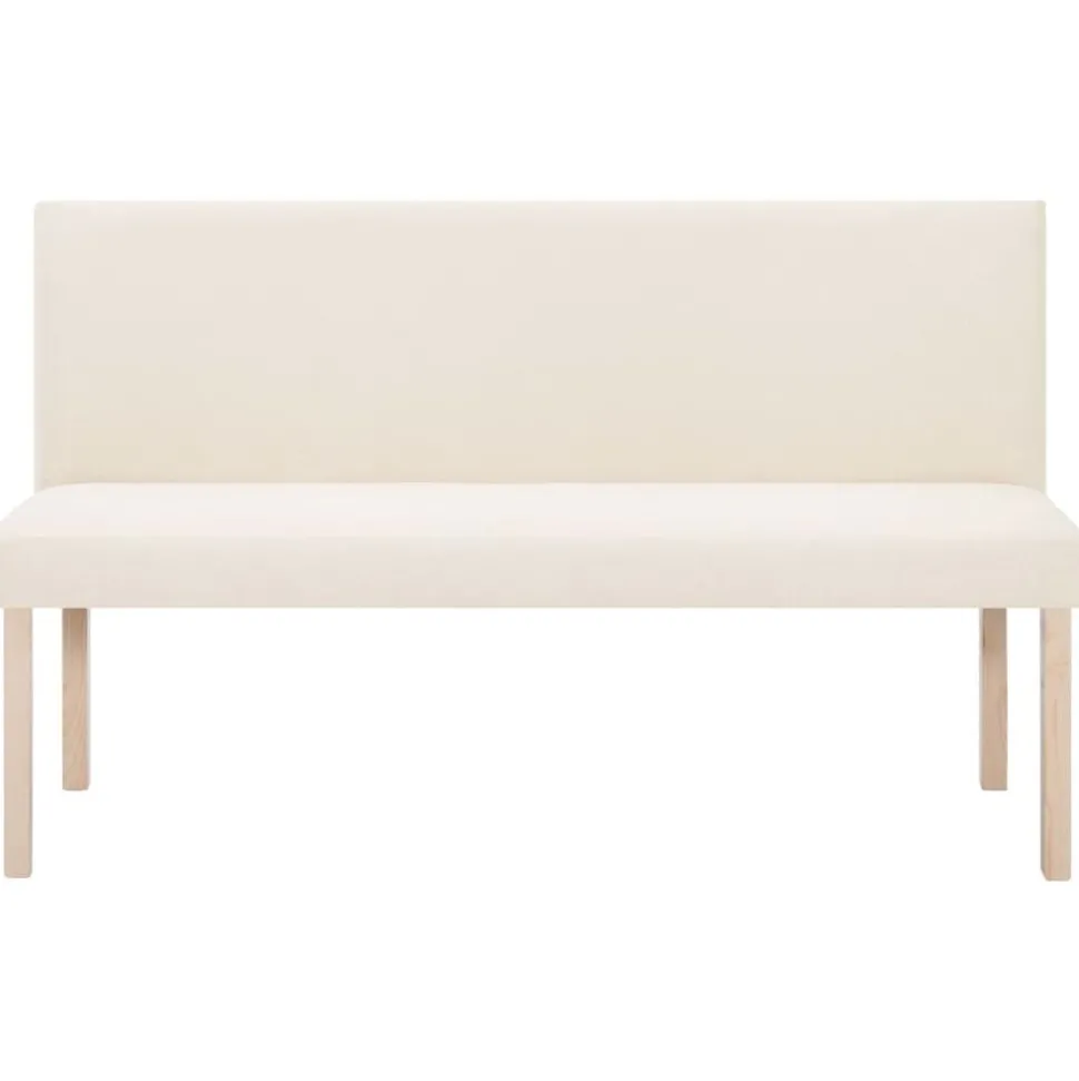 vidaXL Bankje 139,5 cm polyester crème