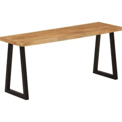 vidaXL Bankje met natuurlijke rand 105 cm massief acaciahout