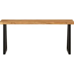 vidaXL Bankje met natuurlijke rand 105 cm massief acaciahout