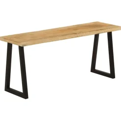 vidaXL Bankje met natuurlijke rand 105 cm massief mangohout