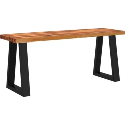 vidaXL Bankje met natuurlijke rand 110 cm massief acaciahout