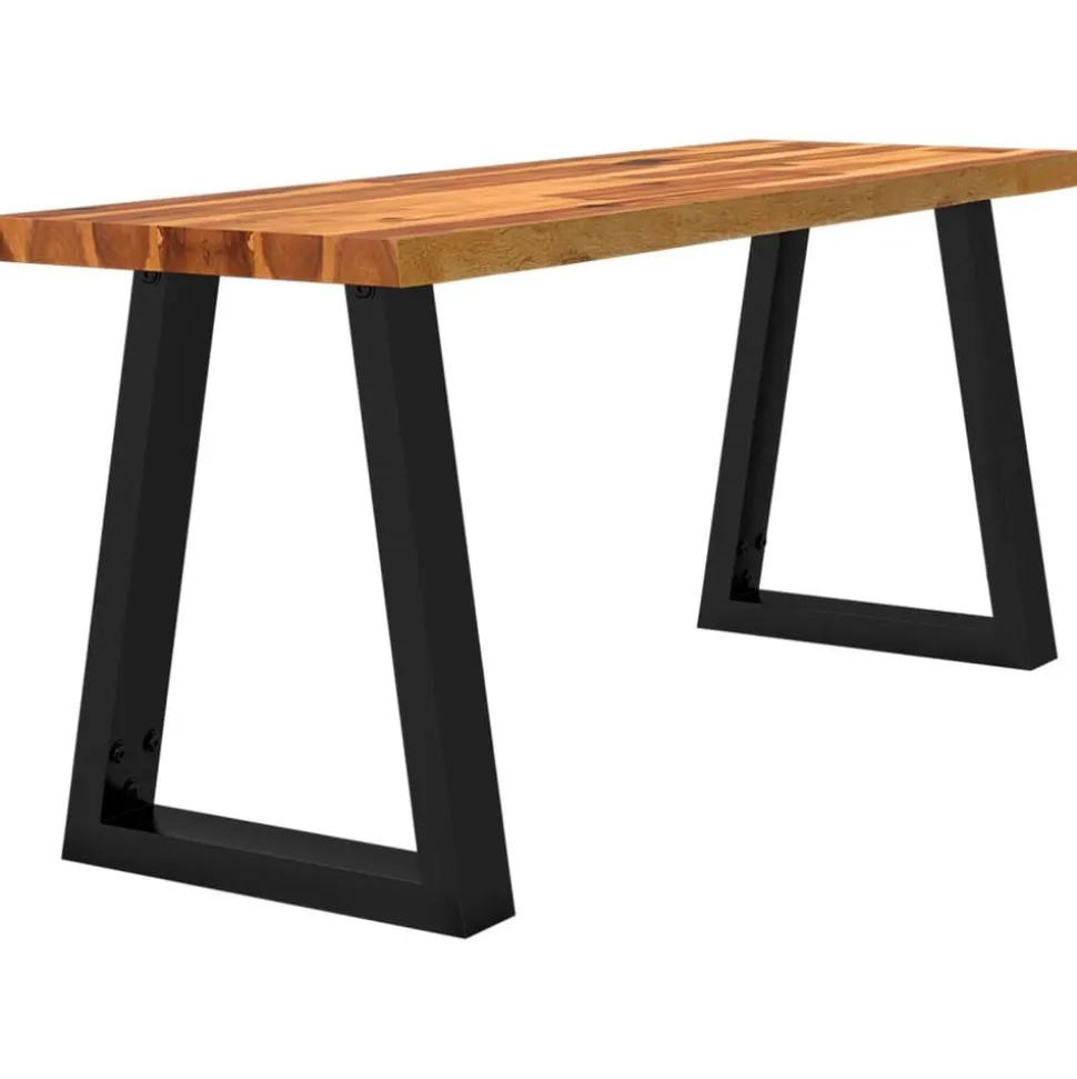 vidaXL Bankje met natuurlijke rand 110 cm massief acaciahout