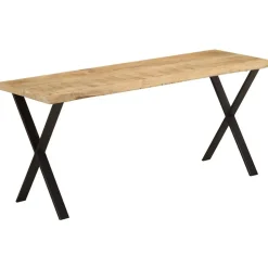 vidaXL Bankje met natuurlijke rand 105 cm massief mangohout