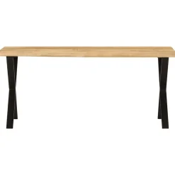 vidaXL Bankje met natuurlijke rand 105 cm massief mangohout