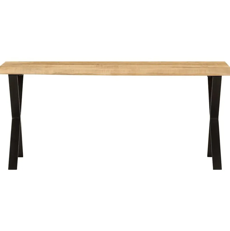 vidaXL Bankje met natuurlijke rand 105 cm massief mangohout