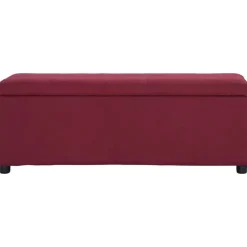 vidaXL Bankje met opbergvak 116 cm polyester wijnrood