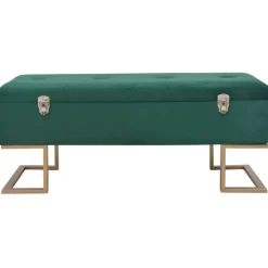 vidaXL Bankje met opbergvak 105 cm fluweel groen