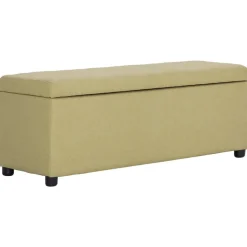 vidaXL Bankje met opbergvak 116 cm polyester groen