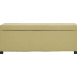 vidaXL Bankje met opbergvak 116 cm polyester groen
