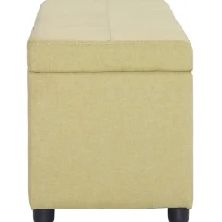 vidaXL Bankje met opbergvak 116 cm polyester groen