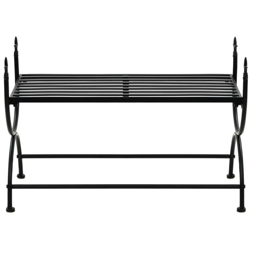 vidaXL Bankje vintage stijl 83x42x55 cm metaal zwart