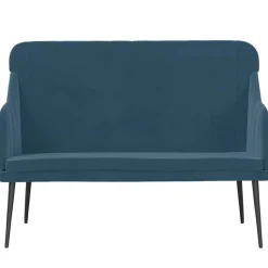 vidaXL Bankje 110x76x80 cm fluweel blauw
