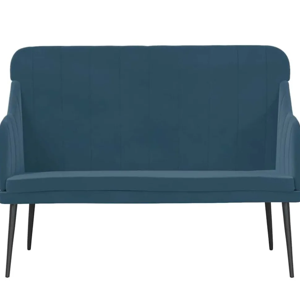 vidaXL Bankje 110x76x80 cm fluweel blauw