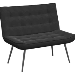 vidaXL Bankje 110x74x84 cm fluweel zwart