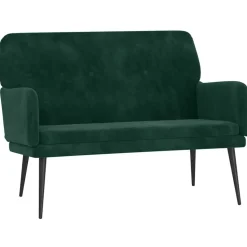 vidaXL Bankje 108x79x79 cm fluweel donkergroen