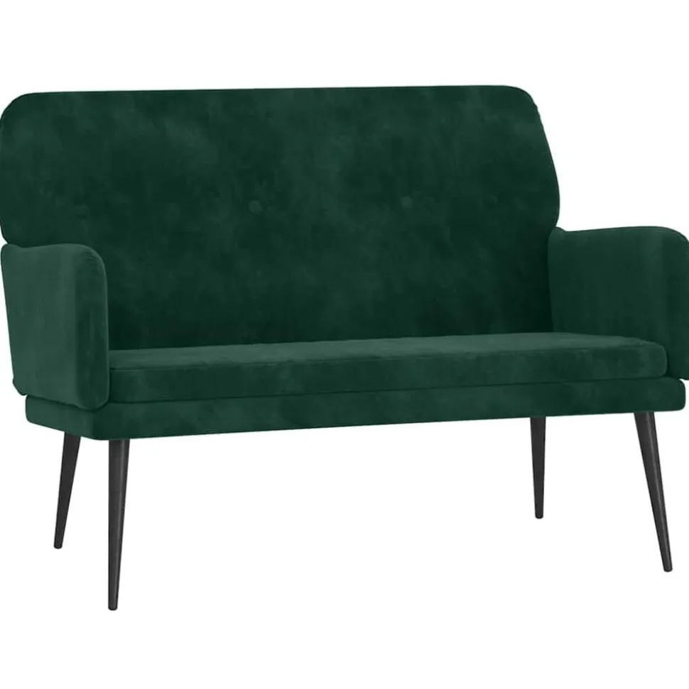 vidaXL Bankje 108x79x79 cm fluweel donkergroen