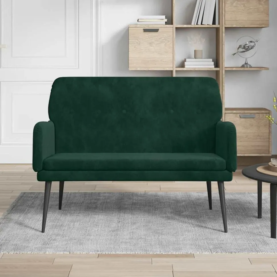 vidaXL Bankje 108x79x79 cm fluweel donkergroen