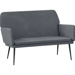 vidaXL Bankje 108x79x79 cm fluweel donkergrijs