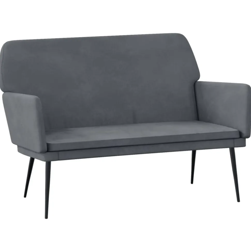 vidaXL Bankje 108x79x79 cm fluweel donkergrijs