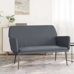 vidaXL Bankje 108x79x79 cm fluweel donkergrijs